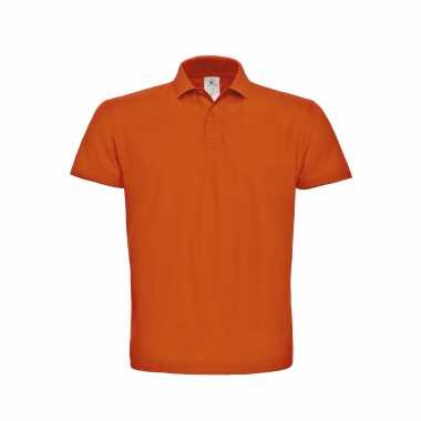 Goedkope oranje poloshirt / polo poloshirt basic katoen heren