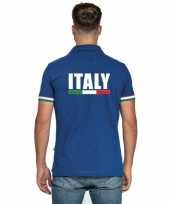 Goedkope blauw italie supporter polo heren poloshirt