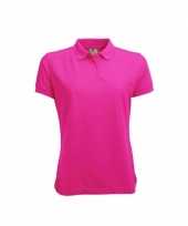Goedkope dames polo fuchsia poloshirt