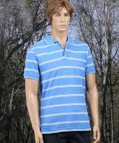 Goedkope gestreepts blauw poloshirt