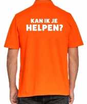 Goedkope kan ik je helpen beurs evenementen polo poloshirt oranje heren