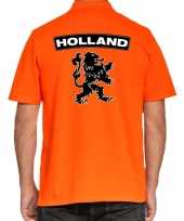 Goedkope koningsdag poloshirt holland grote leeuw oranje heren