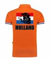 Goedkope luxe holland supporter poloshirt leeuw nederlandse vlag grams ek wk heren