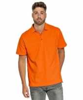 Goedkope oranje poloshirt katoen